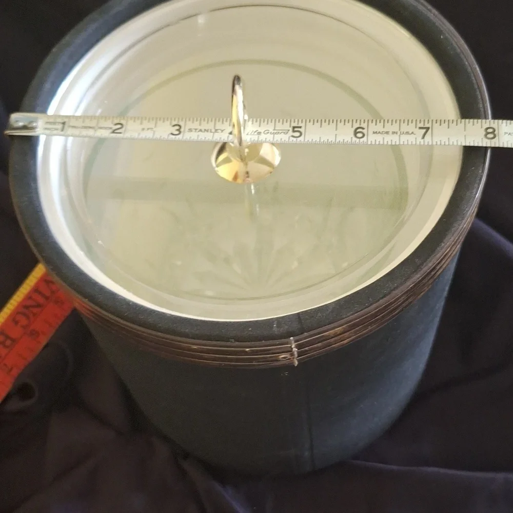 Elegant Black Ice Bucket with Gold Accents